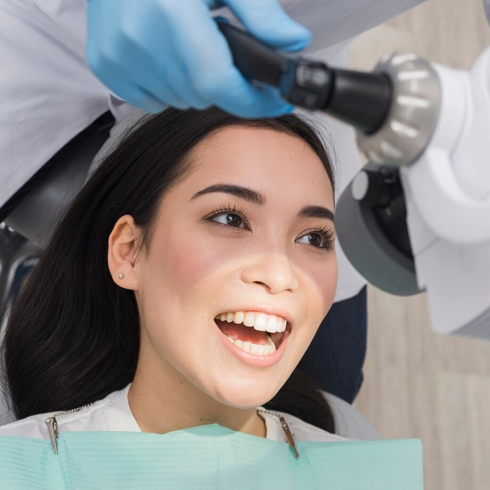 Dental clinic interior and patient care